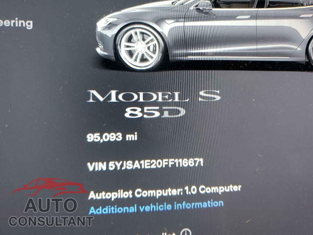 TESLA MODEL S 2015 - 5YJSA1E20FF116671