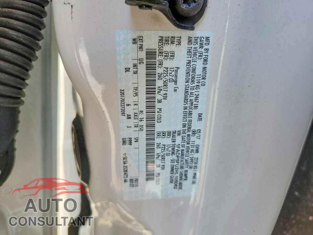 FORD CMAX 2017 - 1FADP5FU2HL105062