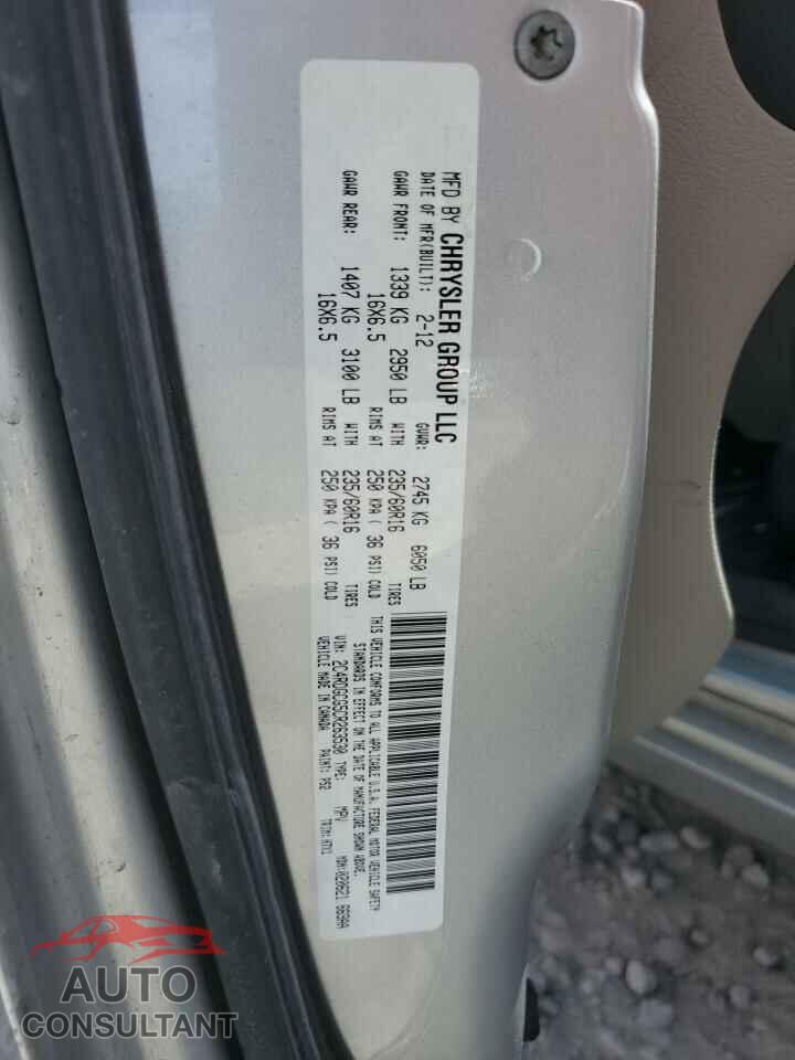 DODGE CARAVAN 2012 - 2C4RDGCG5CR263530