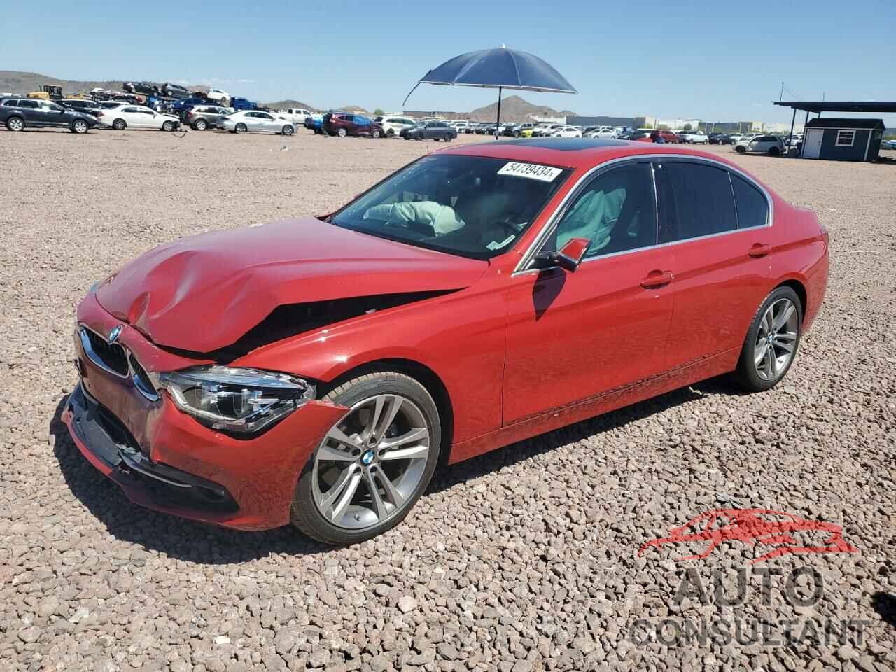 BMW 3 SERIES 2017 - WBA8B9G36HNU55917