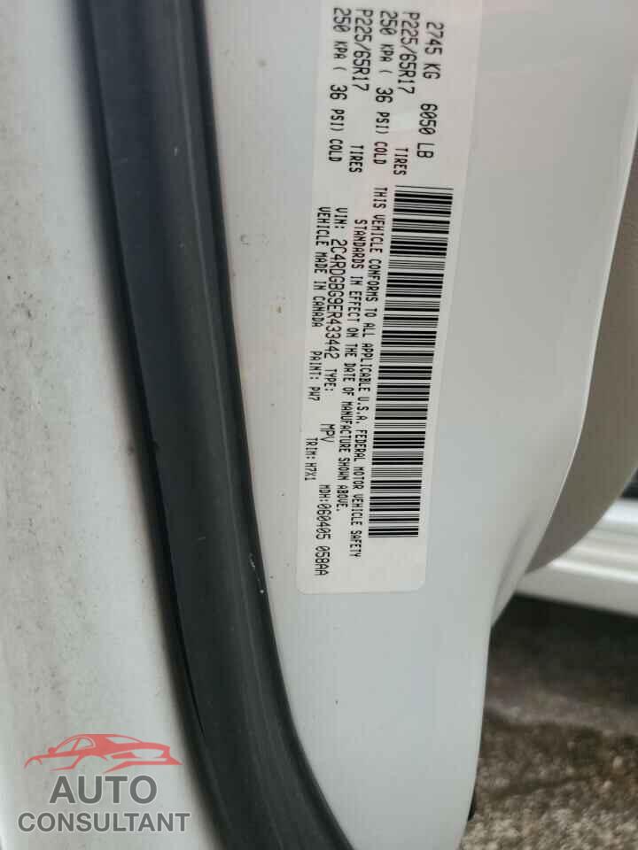 DODGE CARAVAN 2014 - 2C4RDGBG9ER433442