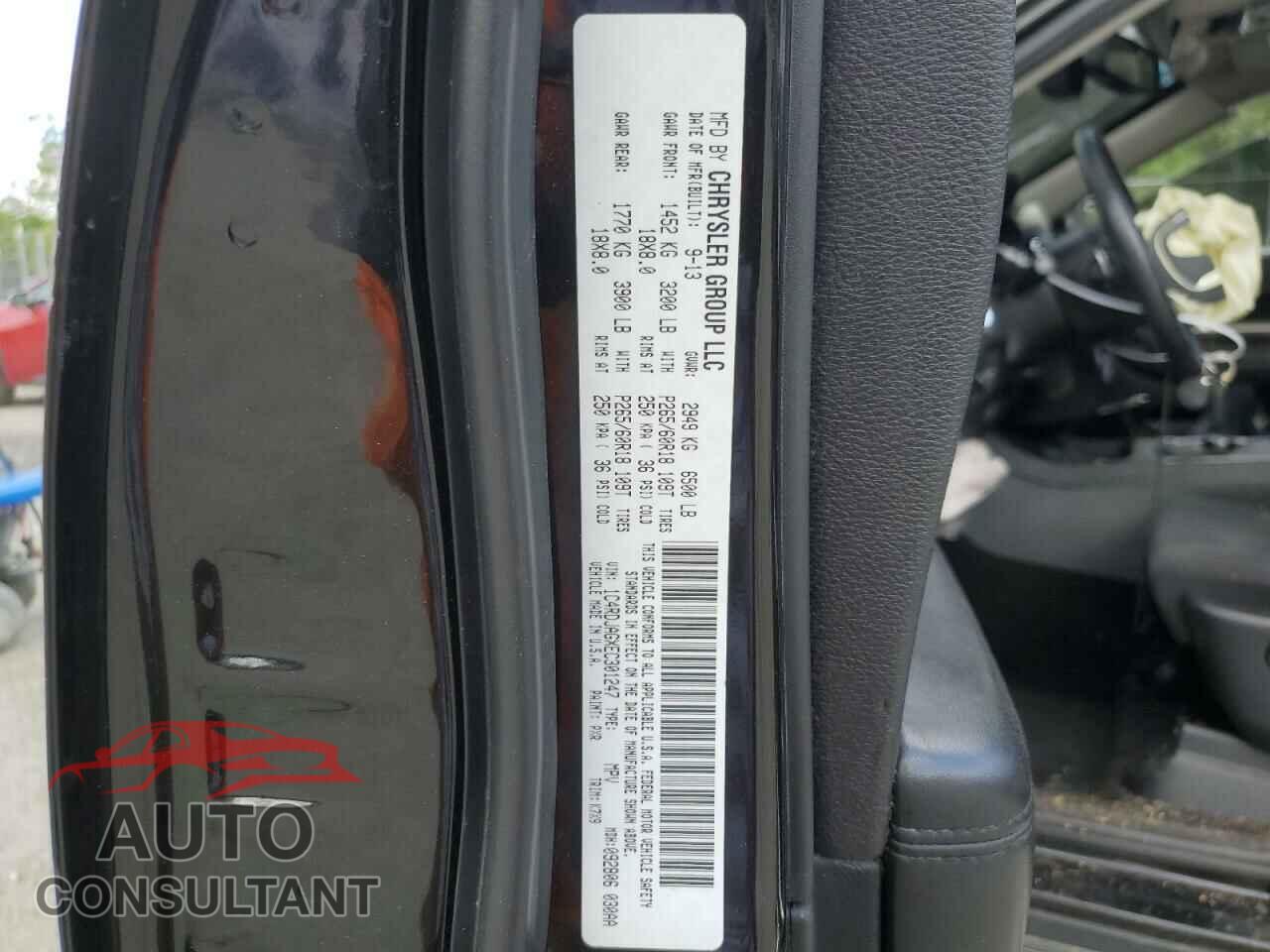 DODGE DURANGO 2014 - 1C4RDJAGXEC301247