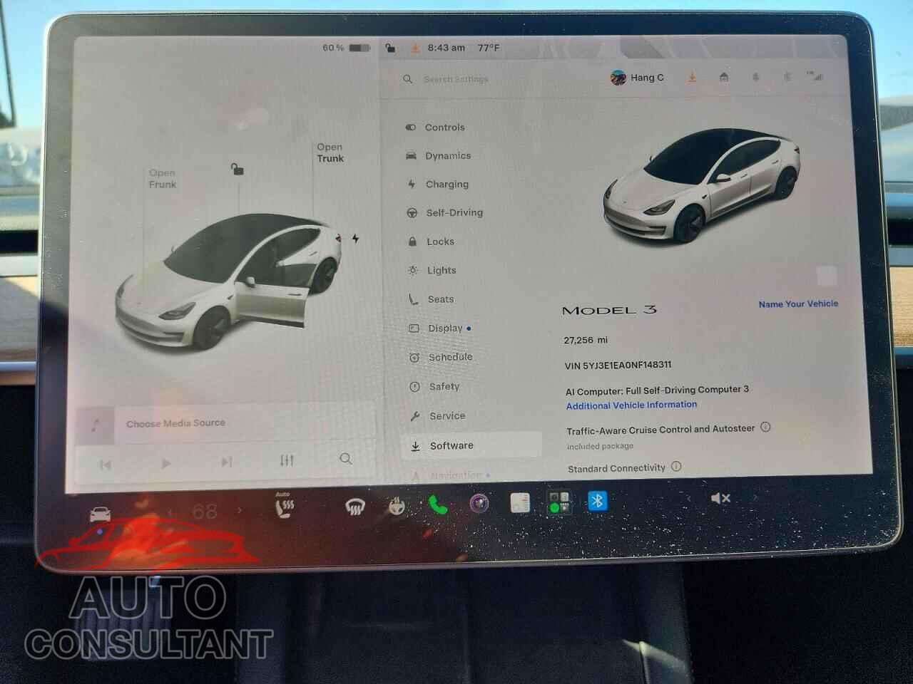 TESLA MODEL 3 2022 - 5YJ3E1EA0NF148311