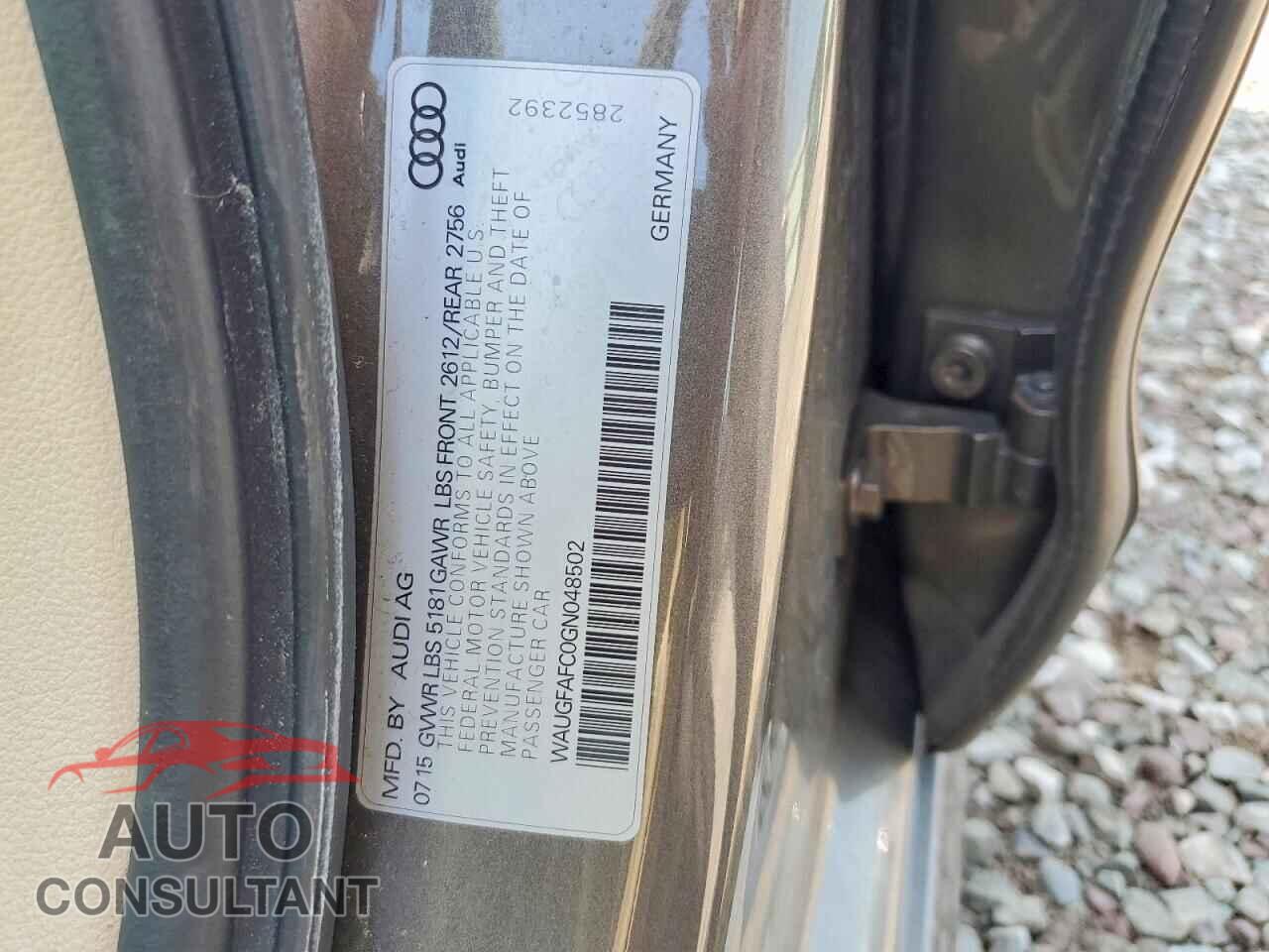 AUDI A6 2016 - WAUGFAFC0GN048502