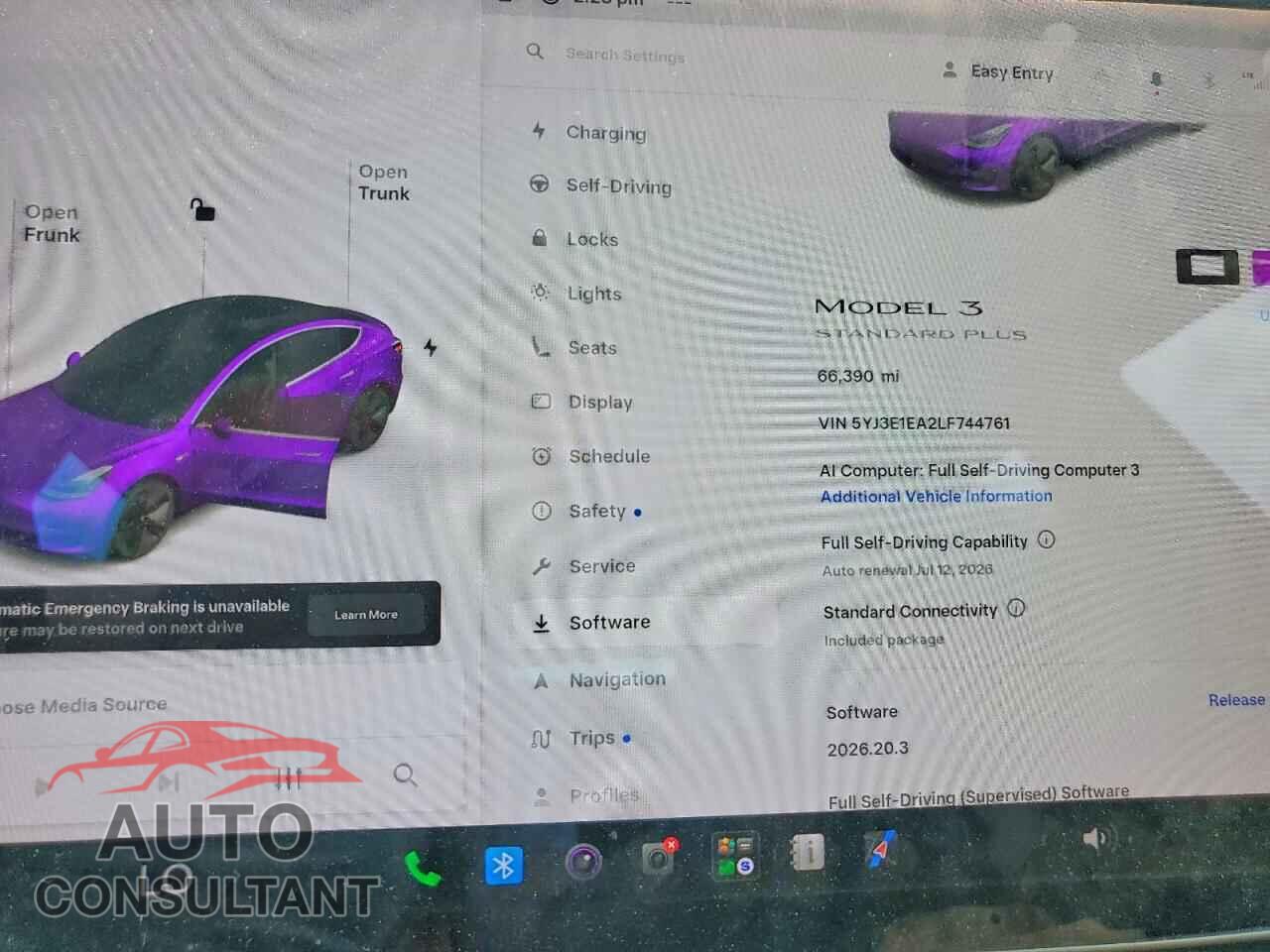 TESLA MODEL 3 2020 - 5YJ3E1EA2LF744761