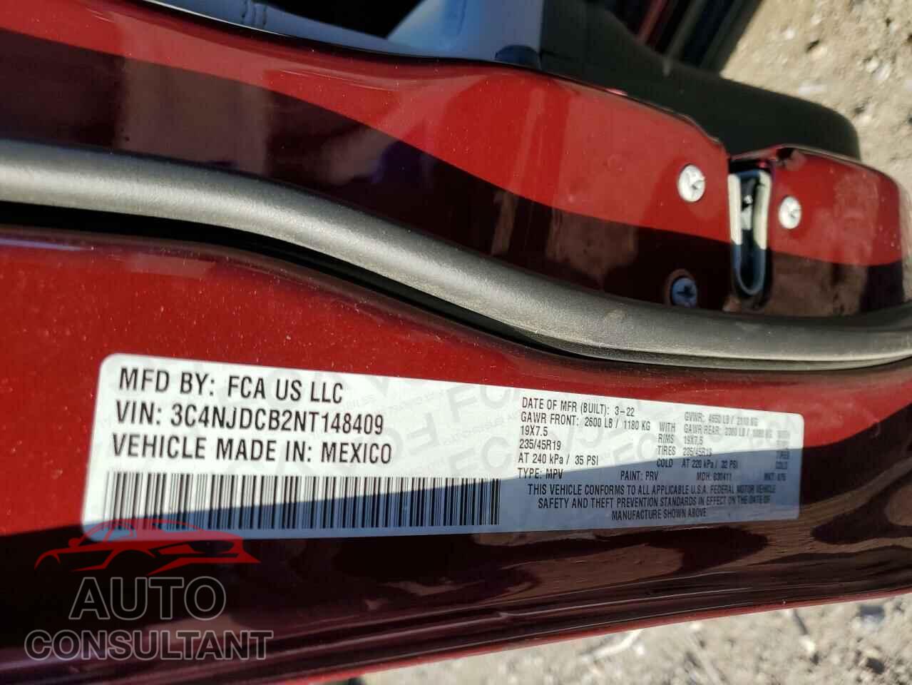 JEEP COMPASS 2022 - 3C4NJDCB2NT148409