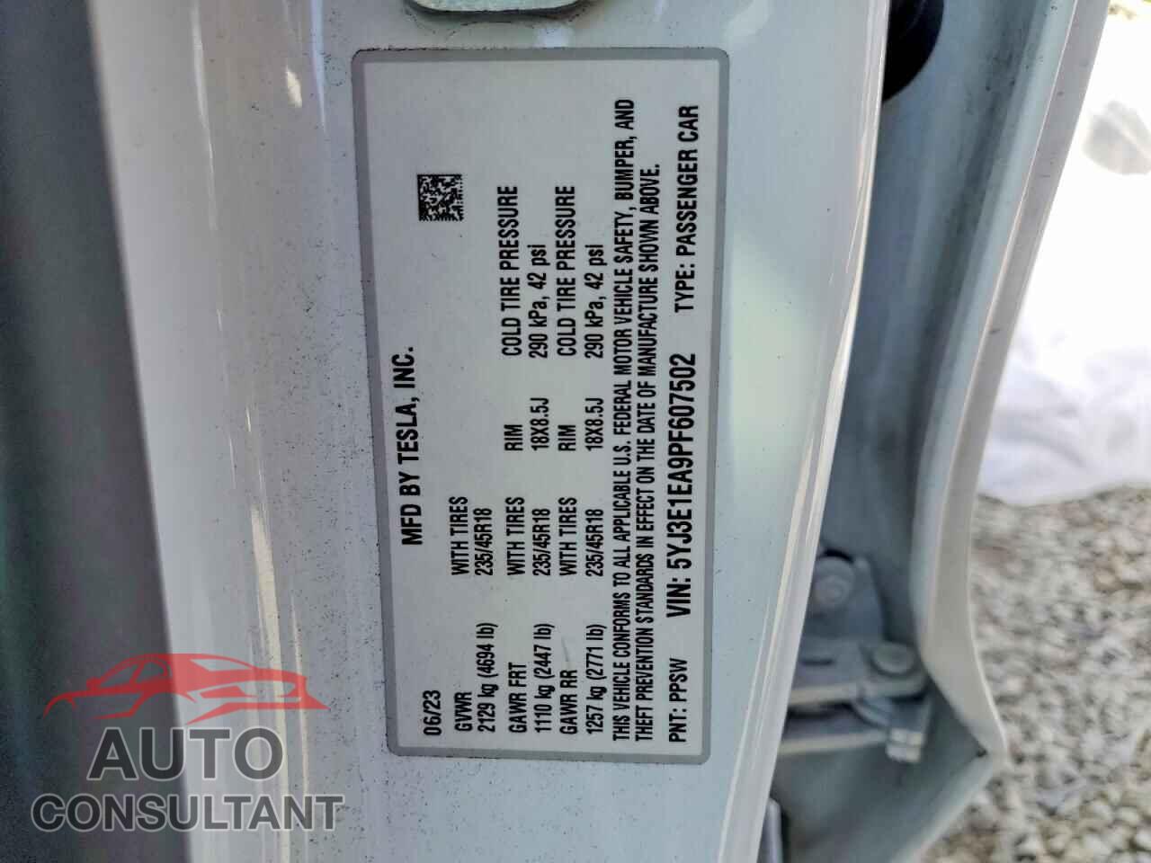 TESLA MODEL 3 2023 - 5YJ3E1EA9PF607502