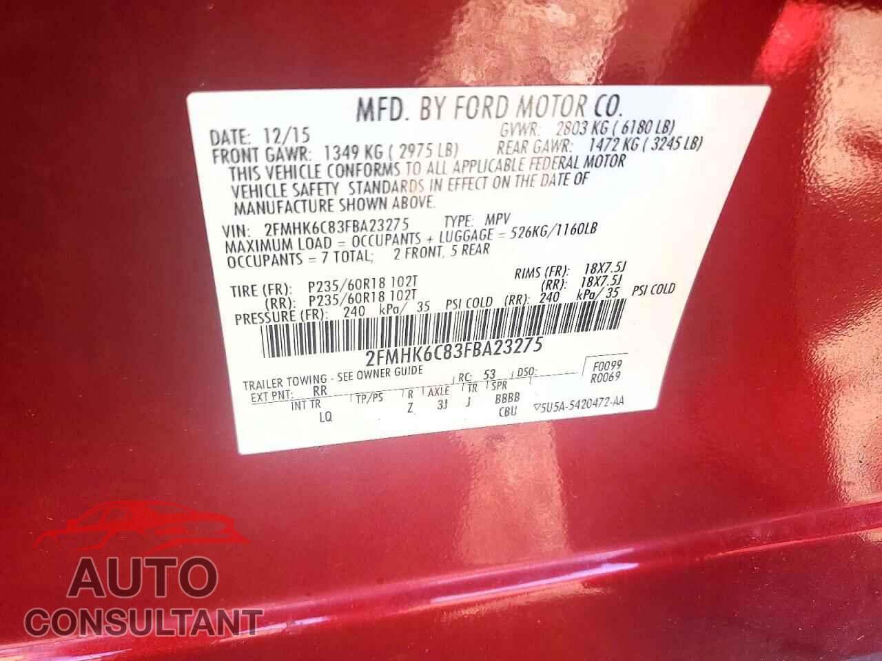 FORD FLEX 2015 - 2FMHK6C83FBA23275