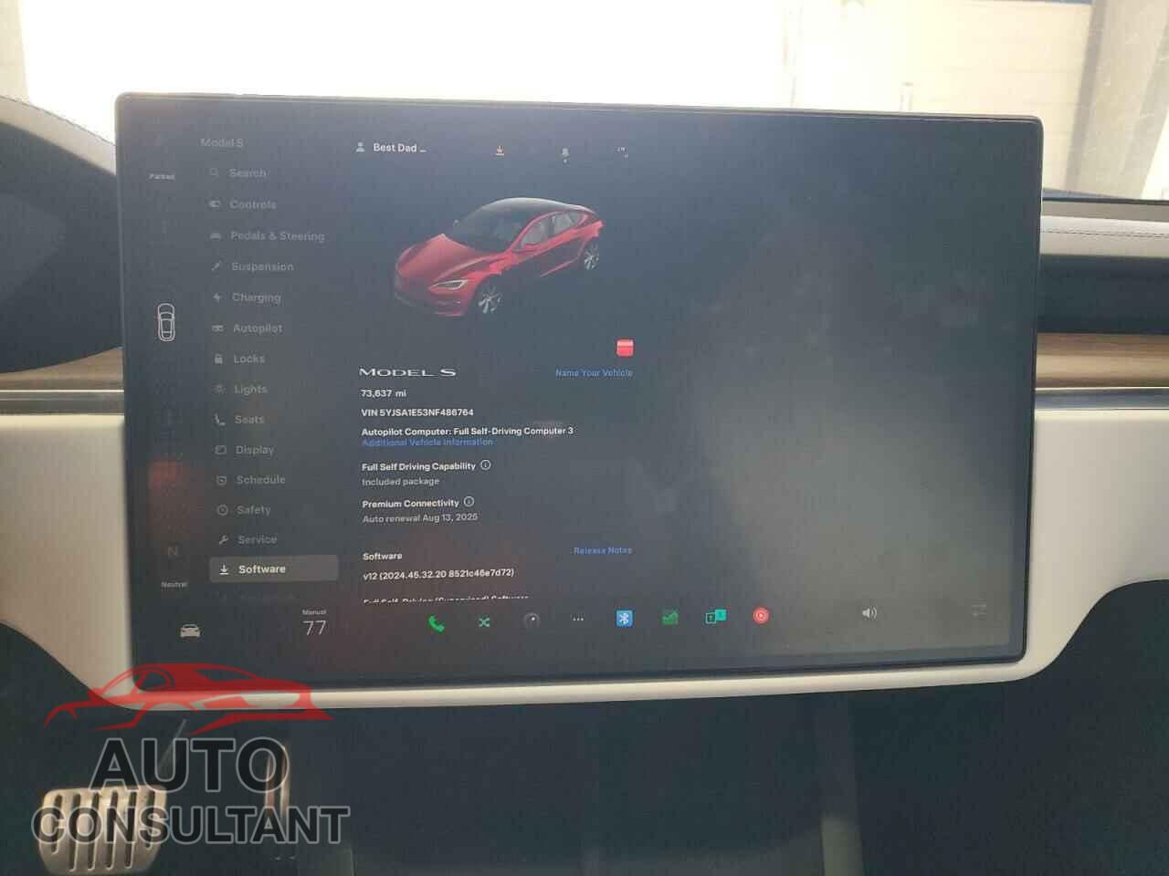 TESLA MODEL S 2022 - 5YJSA1E53NF486764