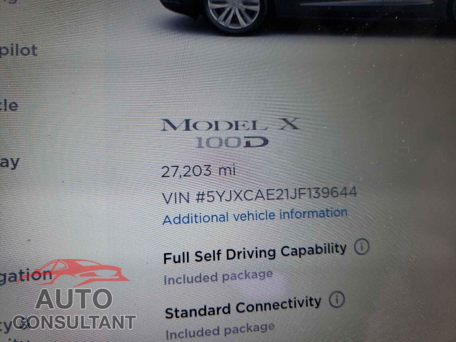 TESLA MODEL X 2018 - 5YJXCAE21JF139644
