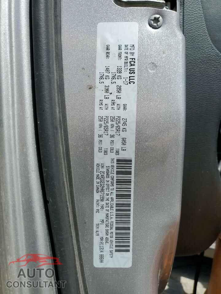 DODGE CARAVAN 2017 - 2C4RDGEG2HR671990