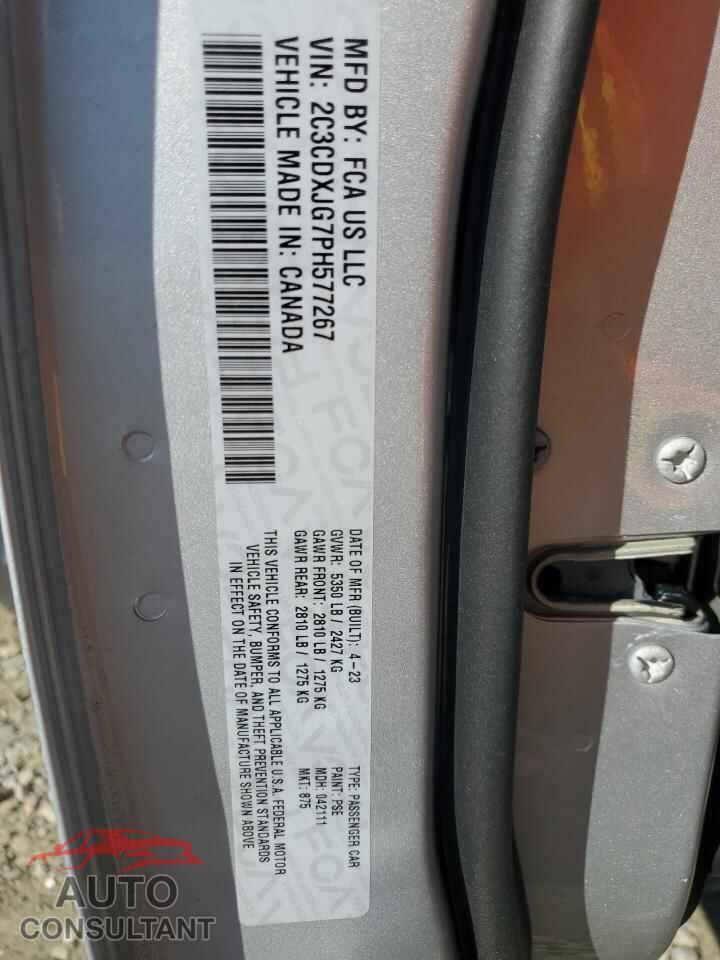 DODGE CHARGER 2023 - 2C3CDXJG7PH577267