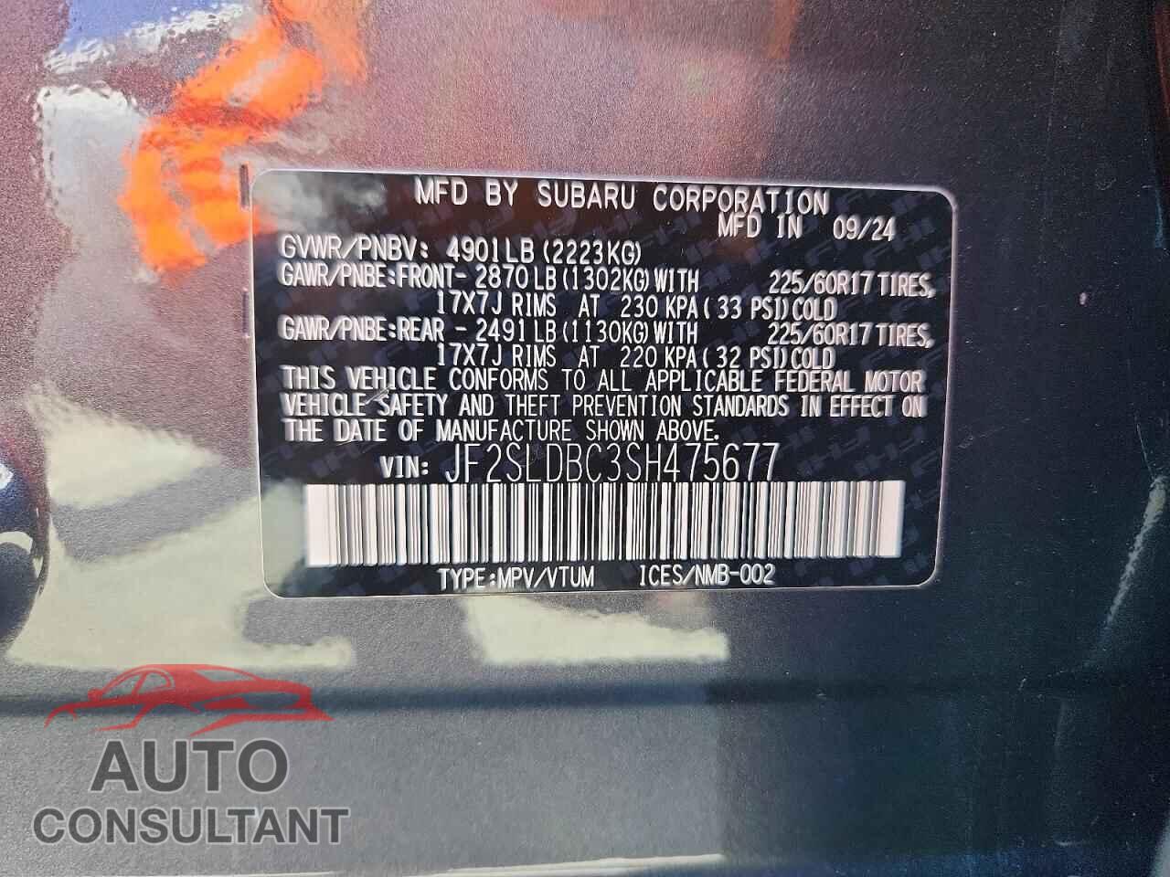 SUBARU FORESTER 2025 - JF2SLDBC3SH475677
