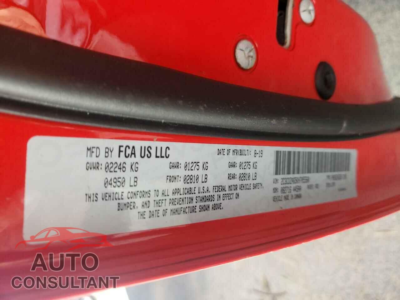 DODGE CHALLENGER 2019 - 2C3CDZAG5KH705560