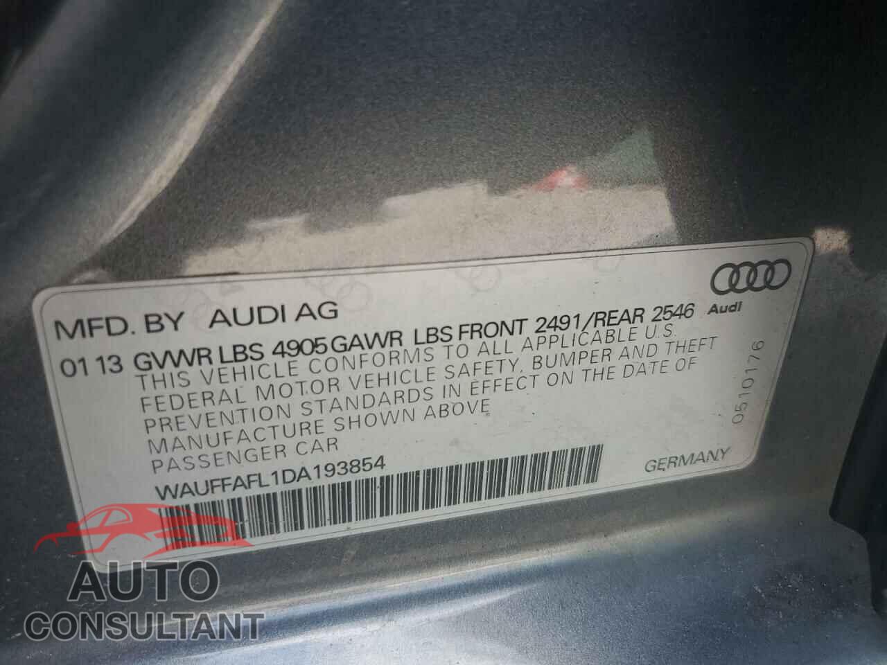 AUDI A4 2013 - WAUFFAFL1DA193854