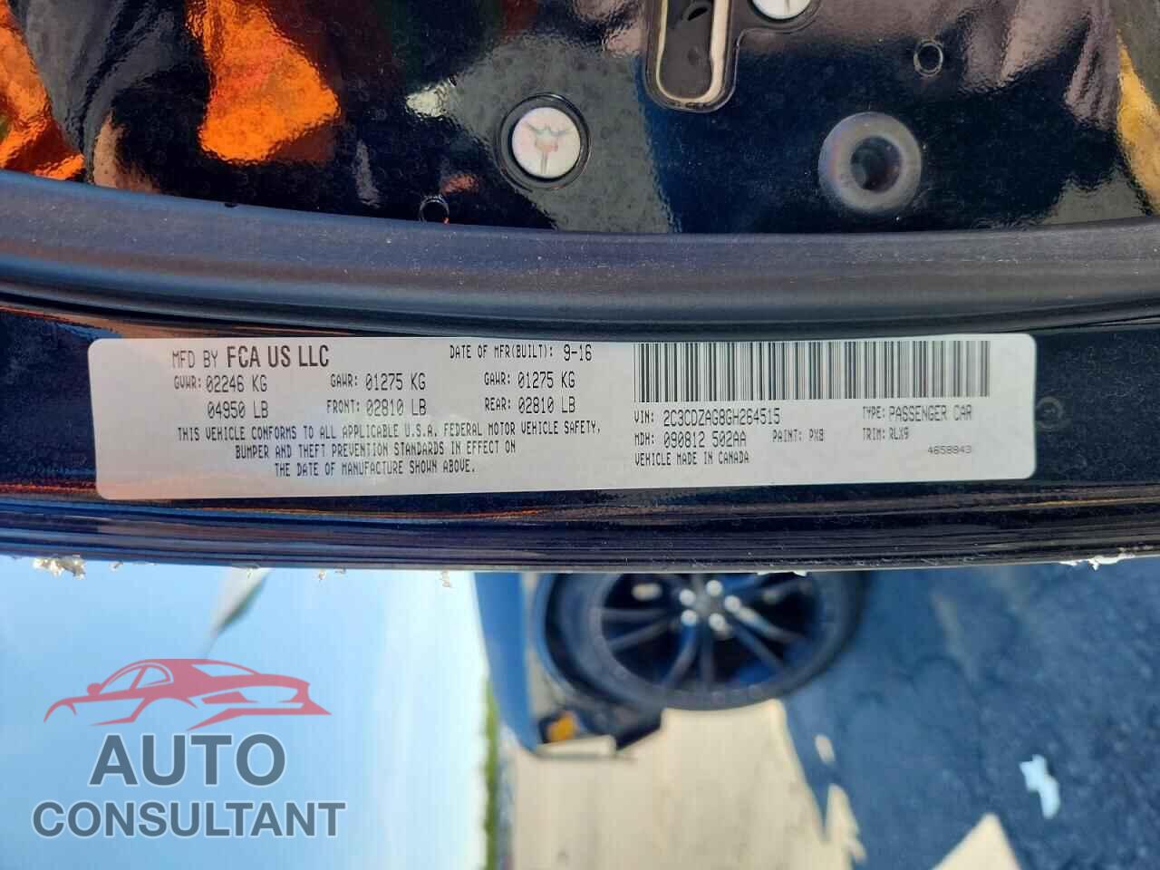 DODGE CHALLENGER 2016 - 2C3CDZAG8GH264515