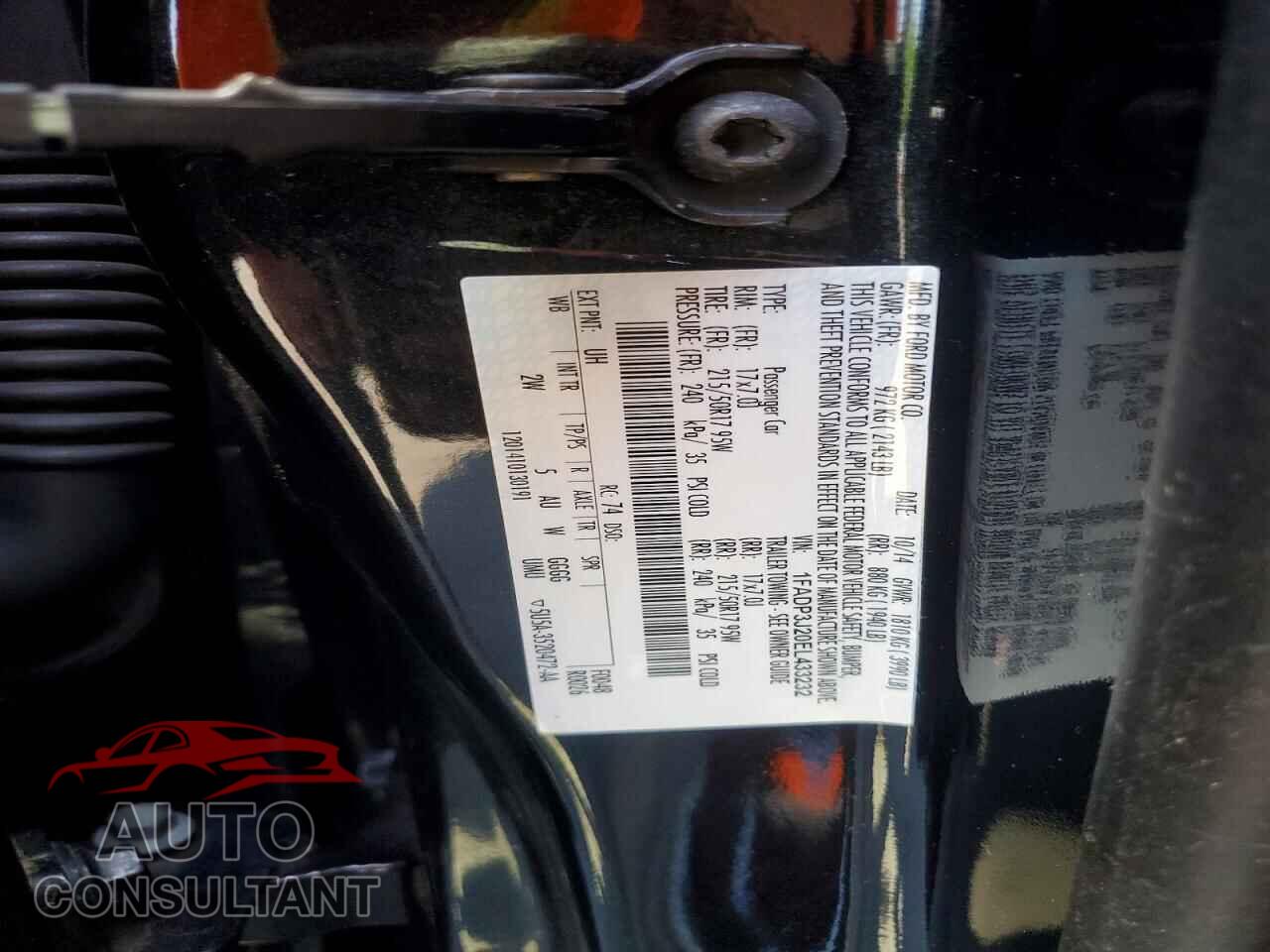 FORD FOCUS 2014 - 1FADP3J20EL433232