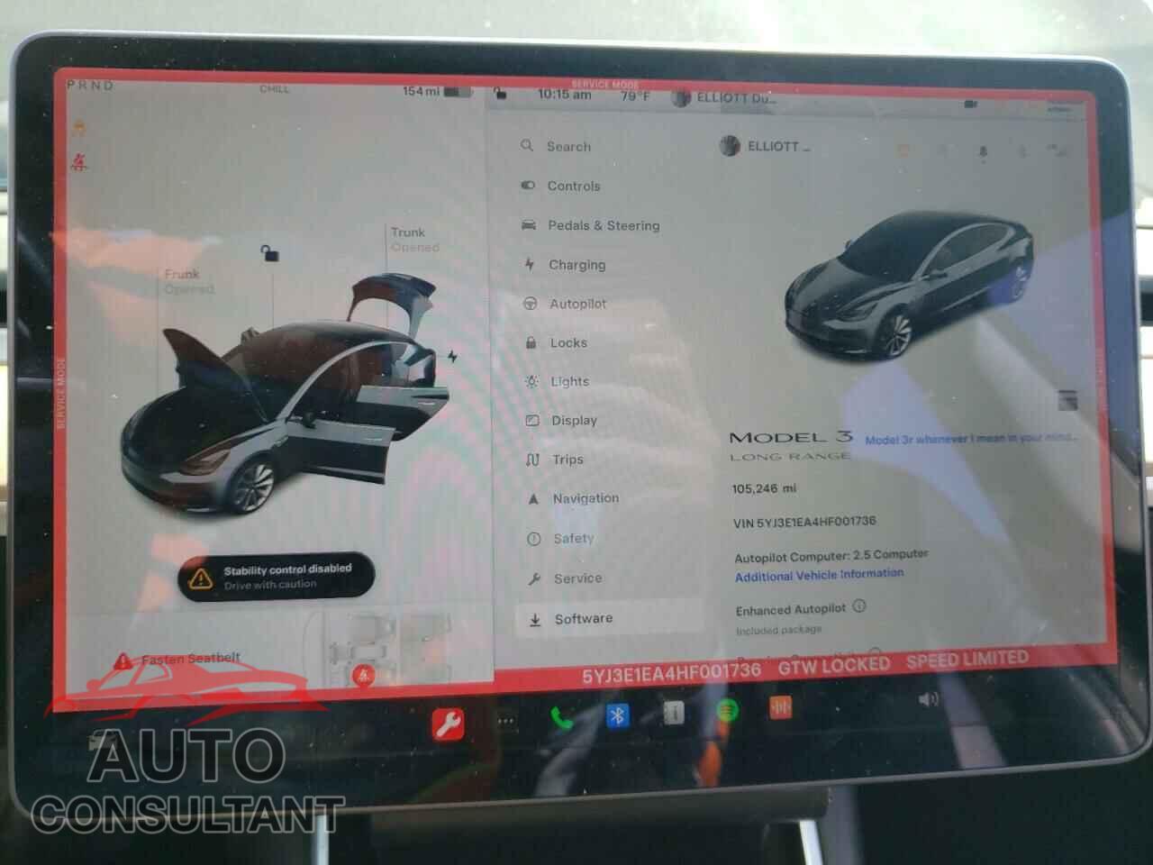 TESLA MODEL 3 2017 - 5YJ3E1EA4HF001736