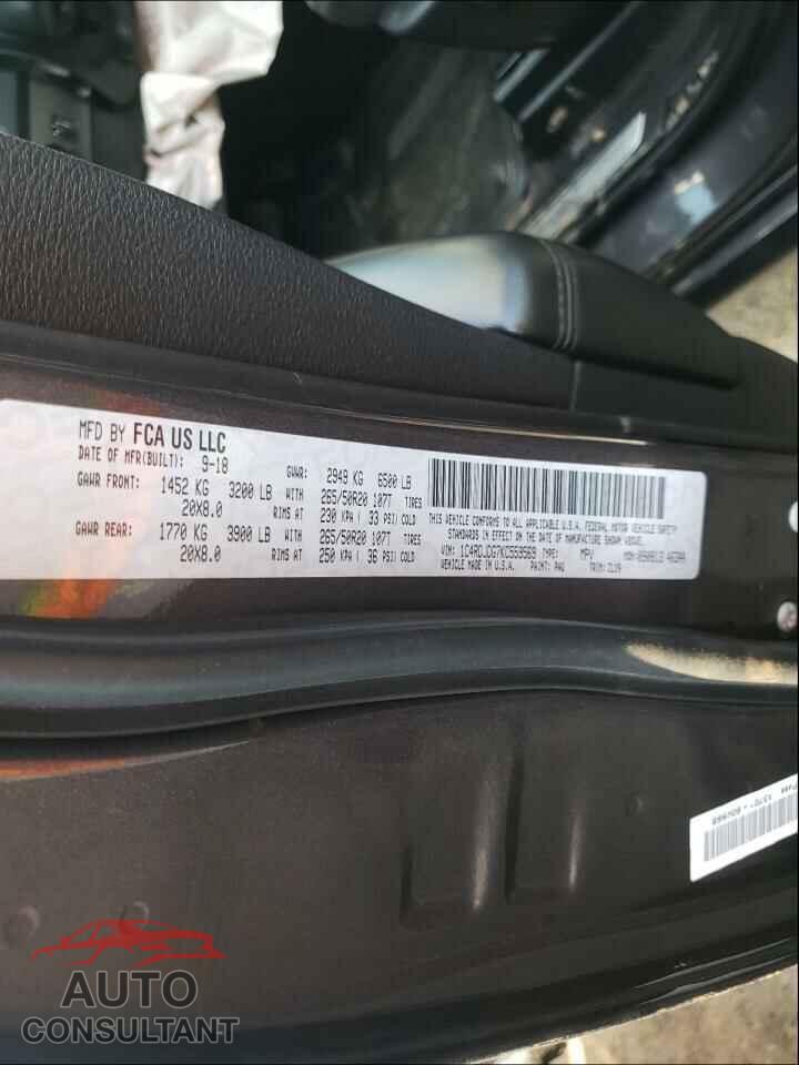 DODGE DURANGO 2019 - 1C4RDJDG7KC559569