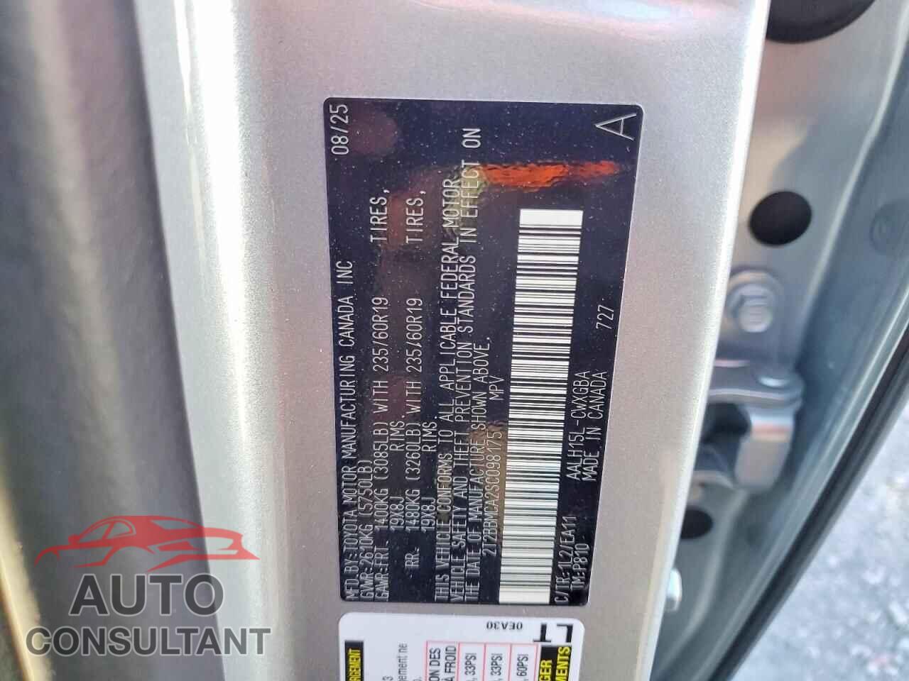 LEXUS UNKNOWN 2025 - 2T2BBMCA2SC098175