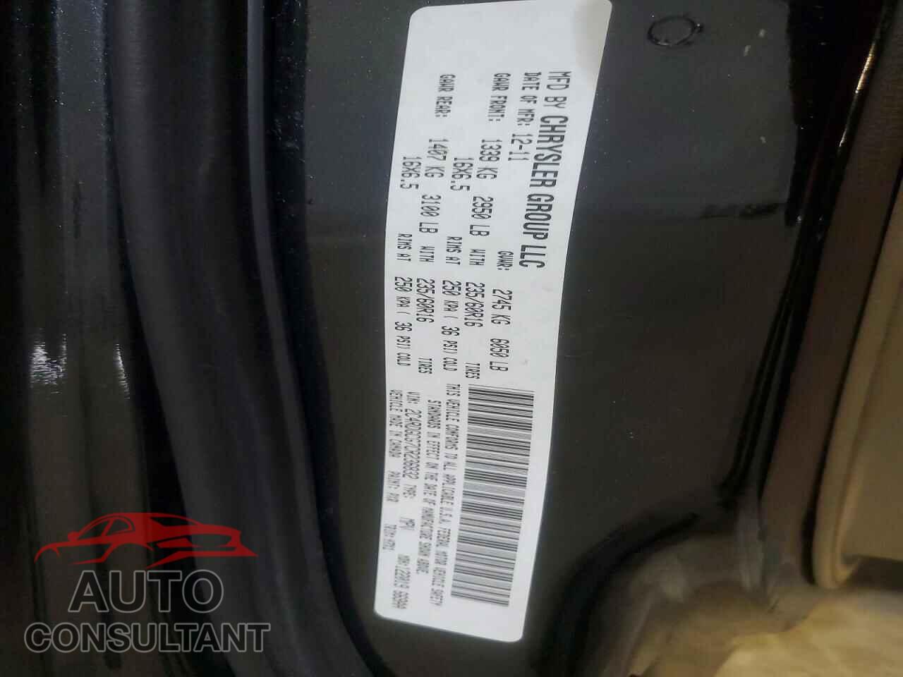 DODGE CARAVAN 2012 - 2C4RDGCG7CR236832