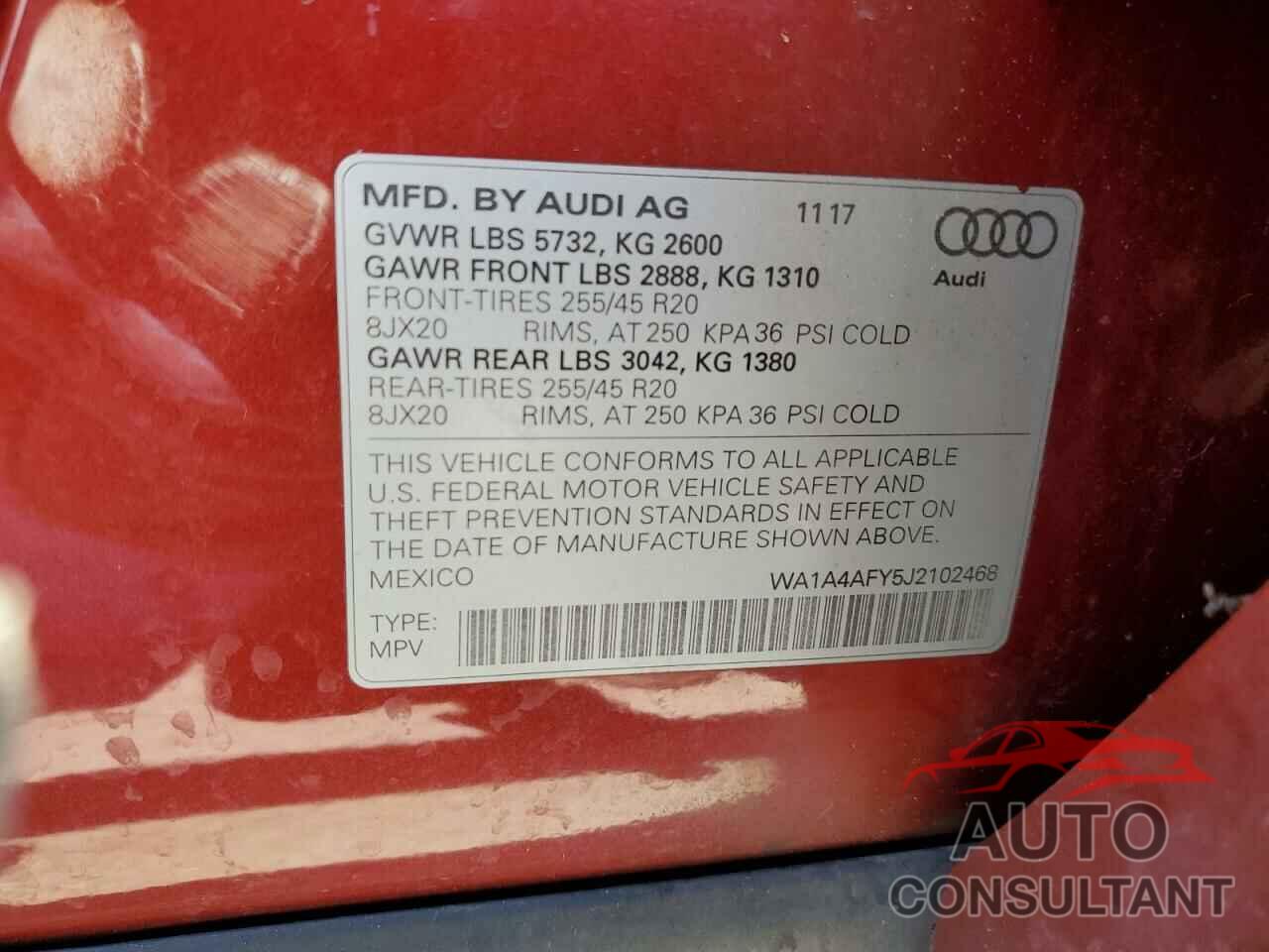 AUDI SQ5 2018 - WA1A4AFY5J2102468