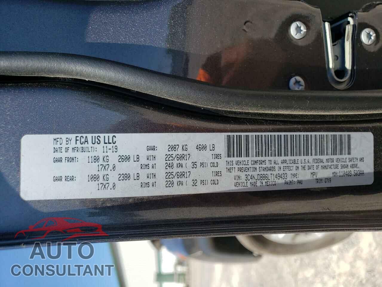 JEEP COMPASS 2020 - 3C4NJDBB6LT149433