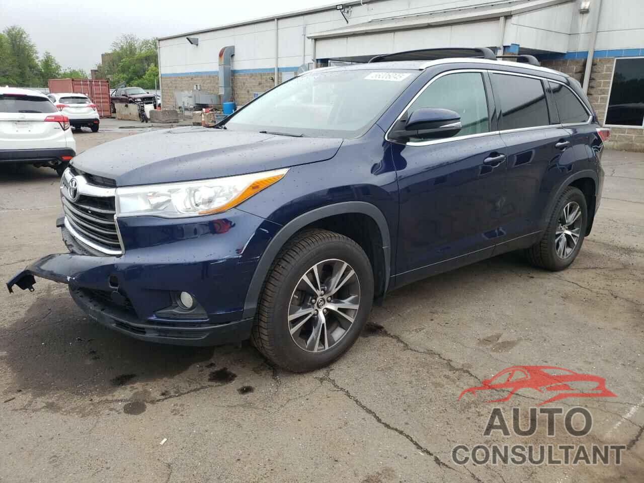 TOYOTA HIGHLANDER 2016 - 5TDJKRFH9GS280573
