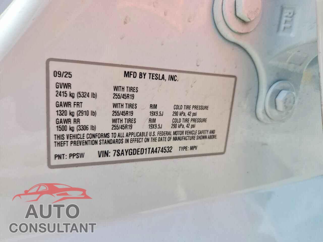 TESLA MODEL Y 2026 - 7SAYGDED1TA474532