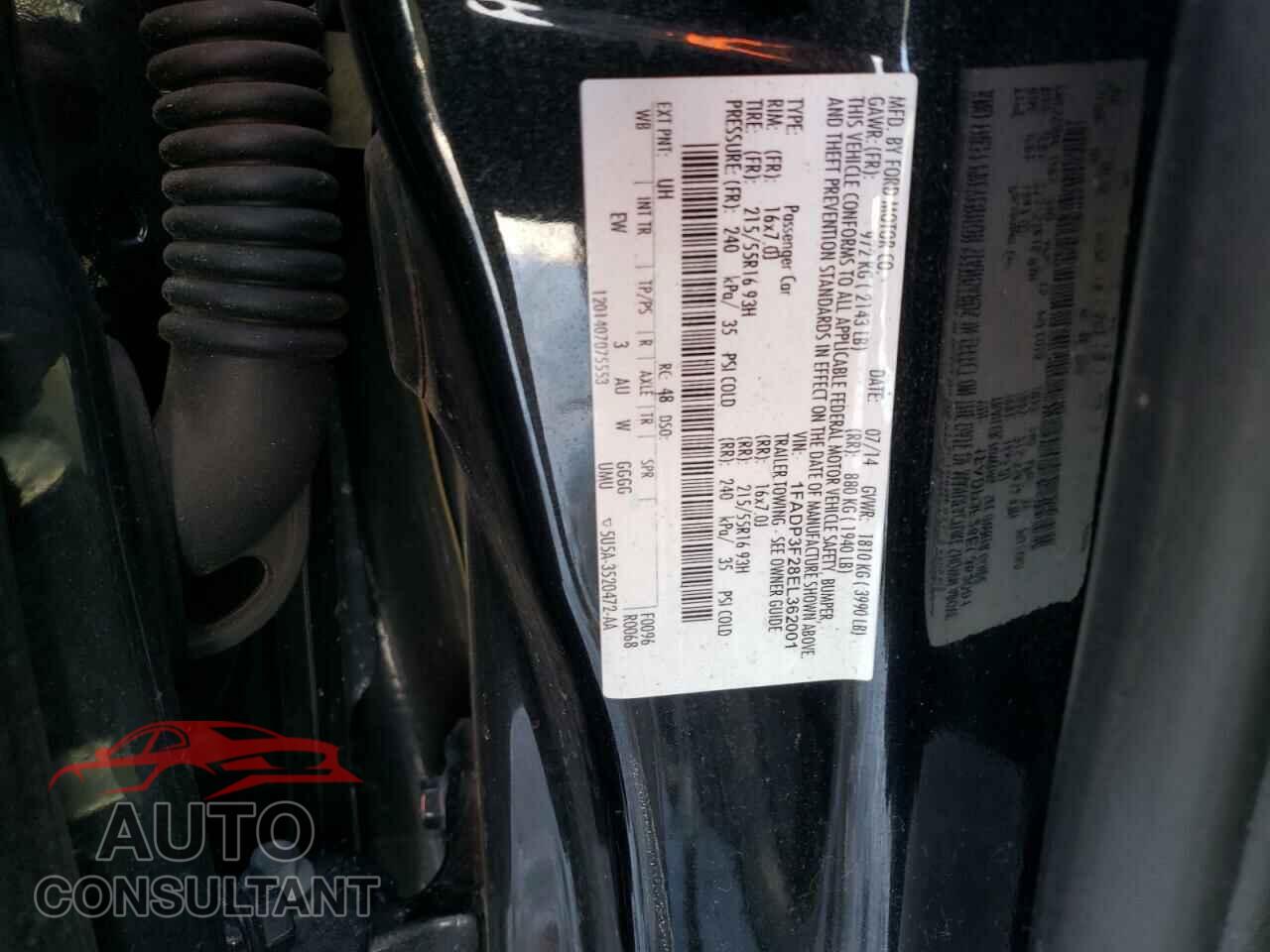FORD FOCUS 2014 - 1FADP3F28EL362001
