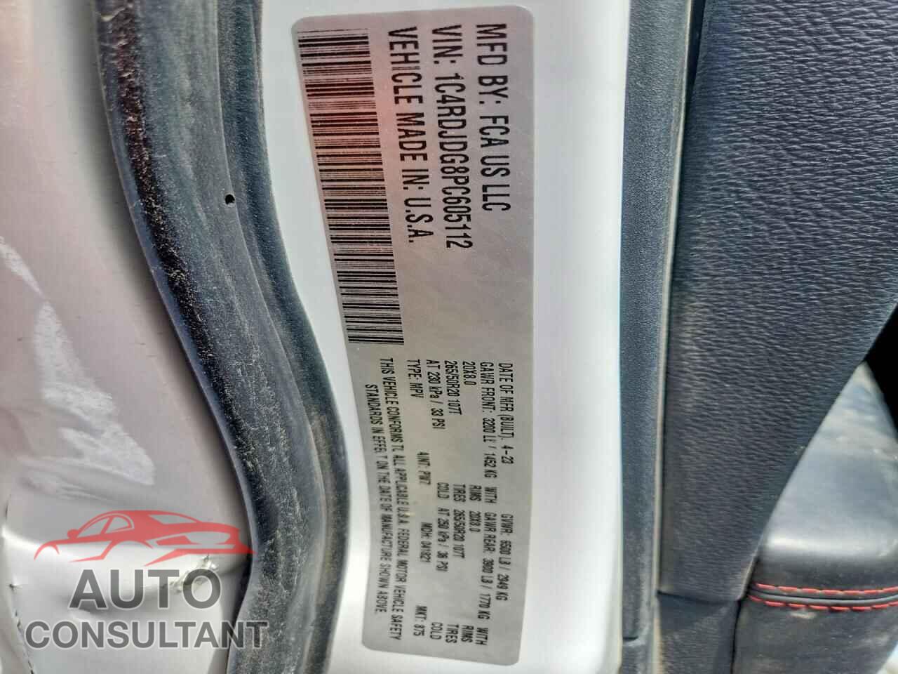 DODGE DURANGO 2023 - 1C4RDJDG8PC605112
