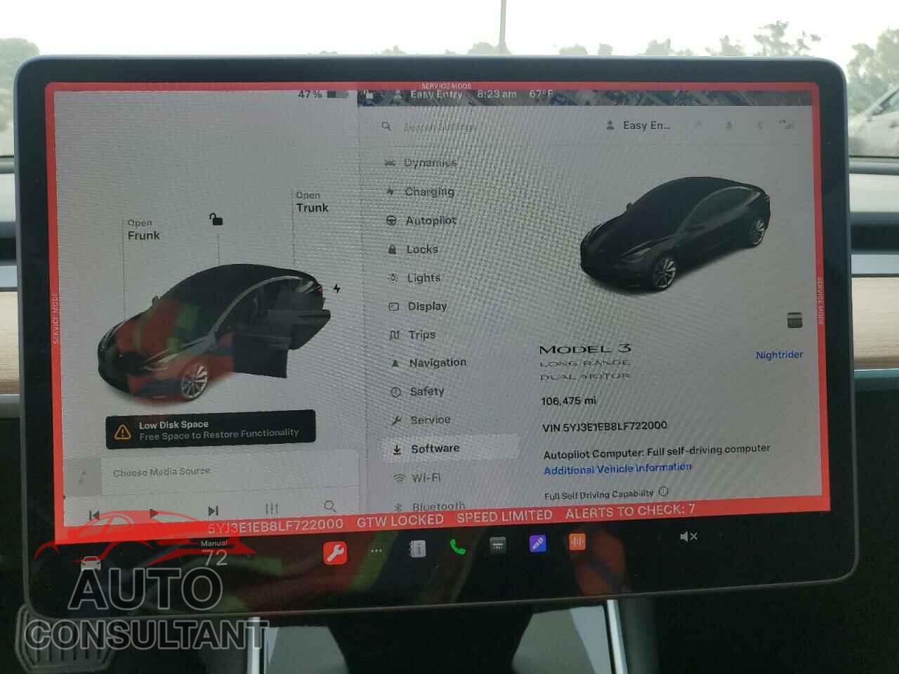 TESLA MODEL 3 2020 - 5YJ3E1EB8LF722000