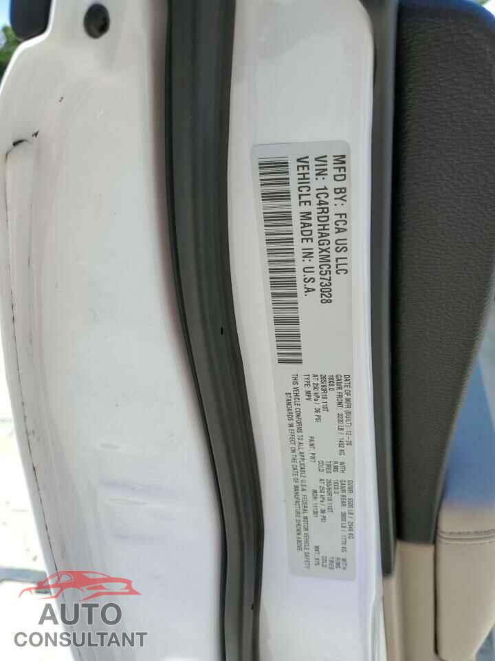 DODGE DURANGO 2021 - 1C4RDHAGXMC573028