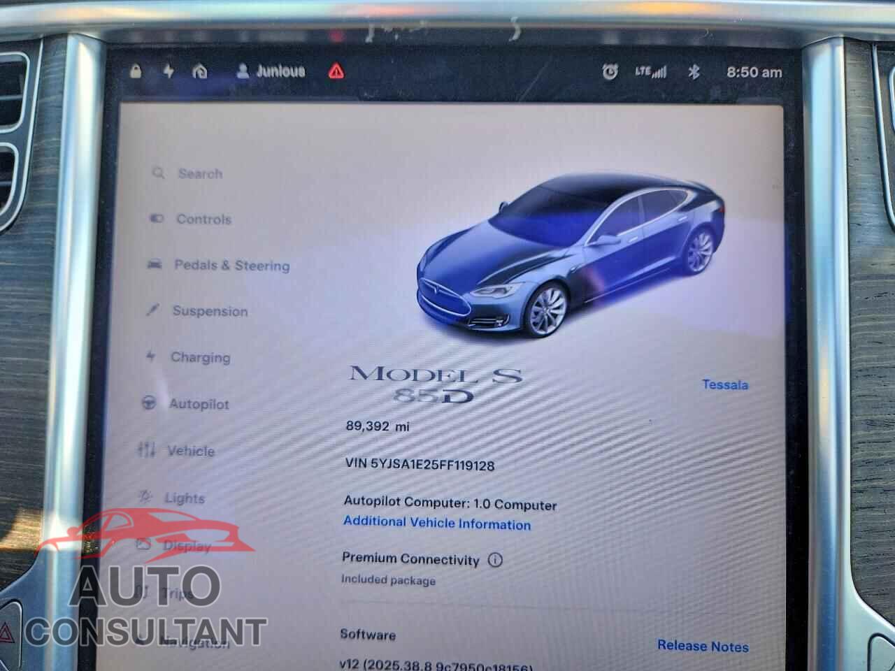 TESLA MODEL S 2015 - 5YJSA1E25FF119128