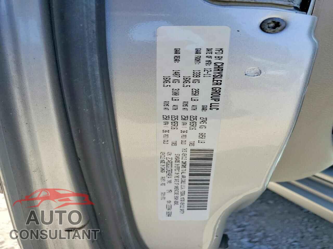 DODGE CARAVAN 2012 - 2C4RDGCG1CR224014