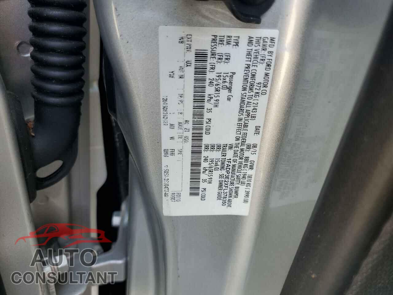 FORD FOCUS 2015 - 1FADP3E2XFL378350