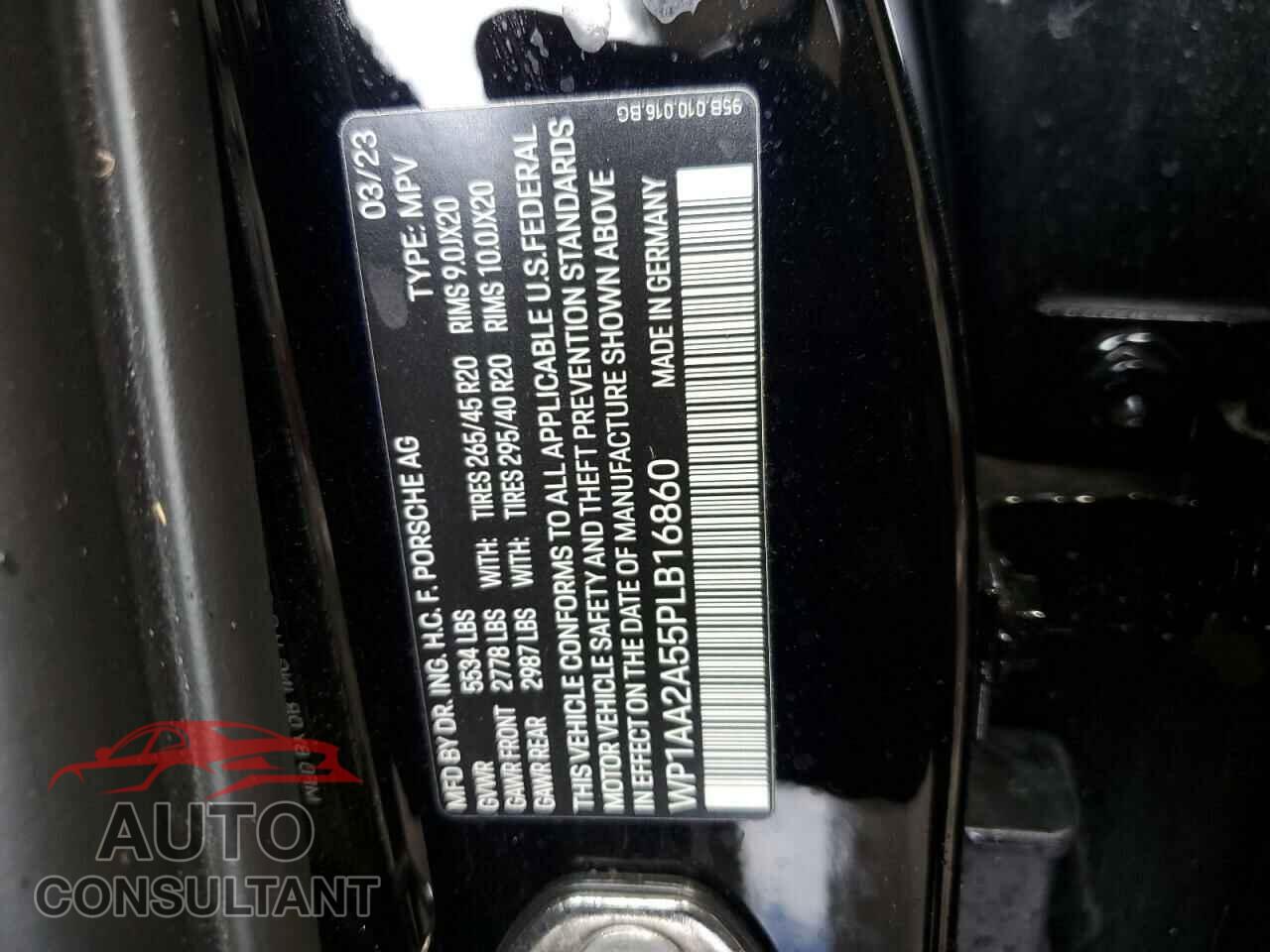 PORSCHE MACAN BASE 2023 - WP1AA2A55PLB16860