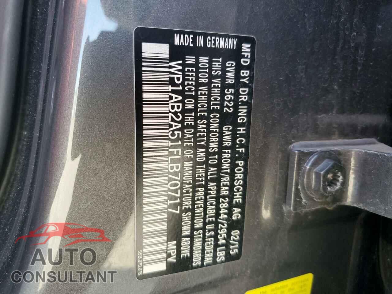 PORSCHE MACAN 2015 - WP1AB2A51FLB70717