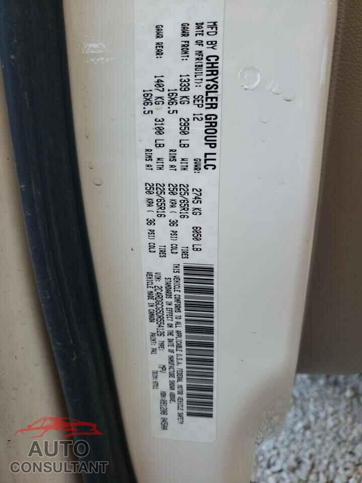 DODGE CARAVAN 2013 - 2C4RDGCG5DR554126