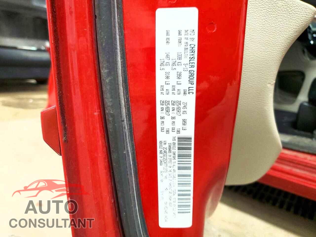 DODGE CARAVAN 2013 - 2C4RDGCG5DR771272