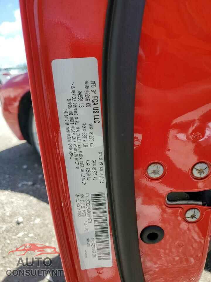 DODGE CHALLENGER 2019 - 2C3CDZAG0KH752379