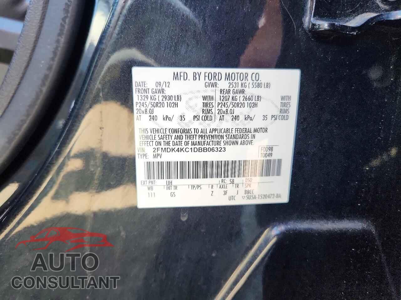 FORD EDGE 2013 - 2FMDK4KC1DBB06323