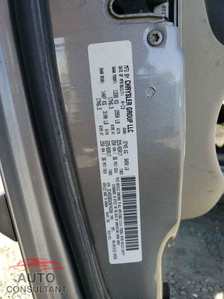 DODGE CARAVAN 2013 - 2C4RDGBGXDR746384