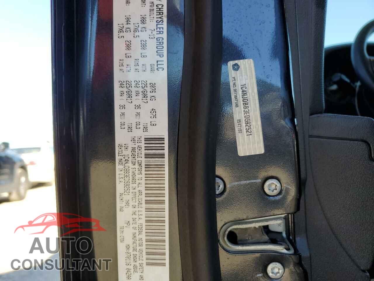 JEEP COMPASS 2014 - 1C4NJDBB3ED592521