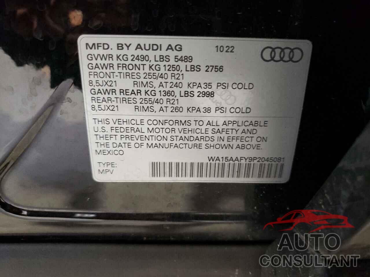 AUDI Q5 2023 - WA15AAFY9P2045081