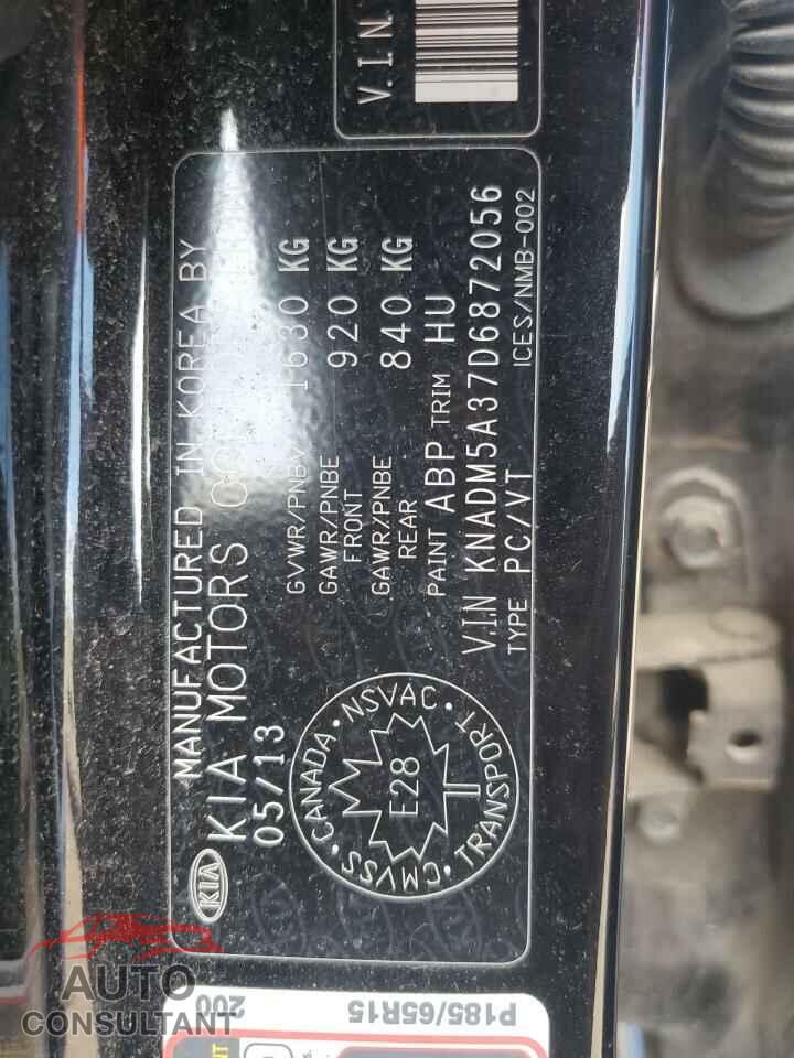 KIA RIO 2013 - KNADM5A37D6872056