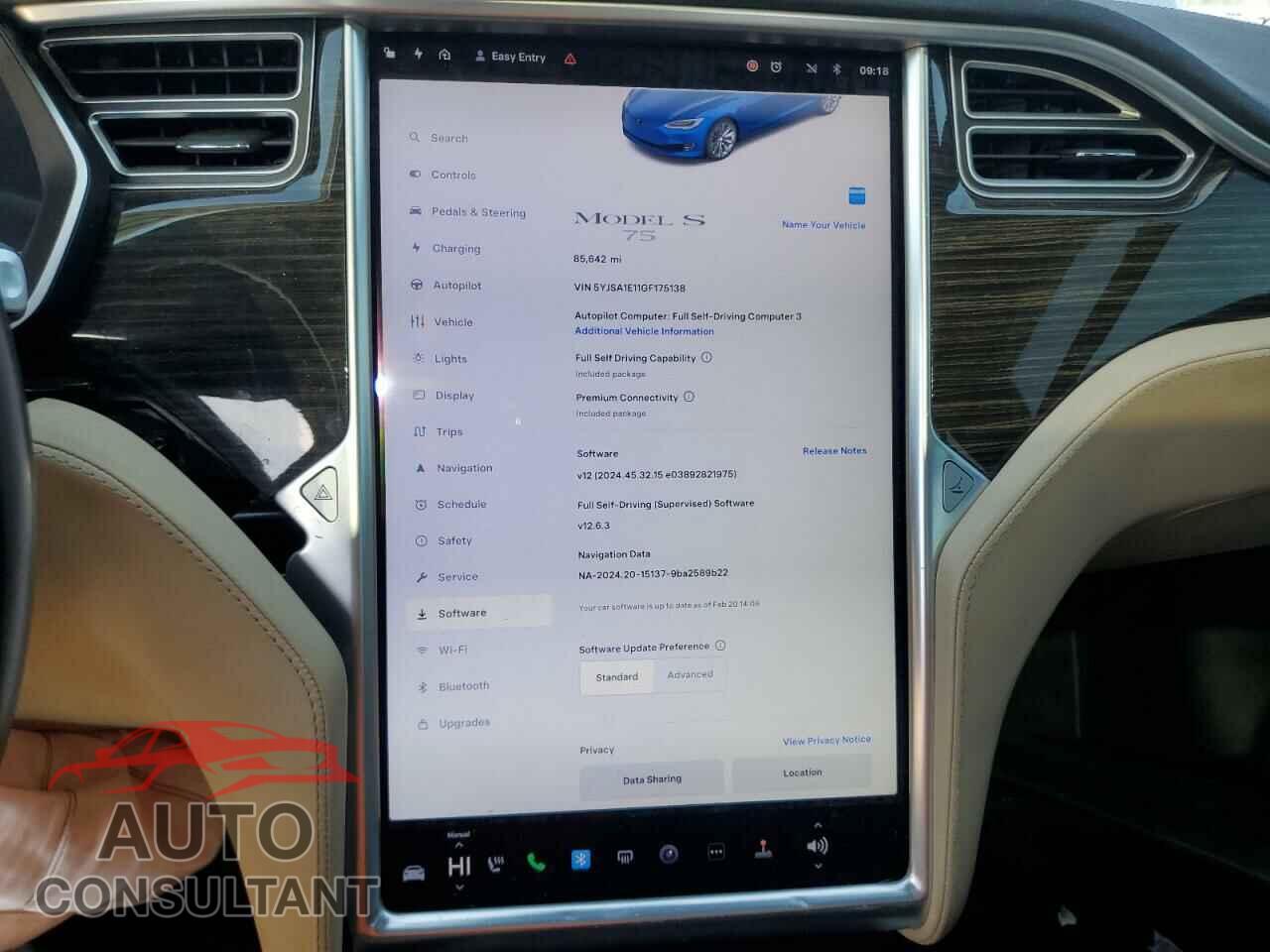 TESLA MODEL S 2016 - 5YJSA1E11GF175138