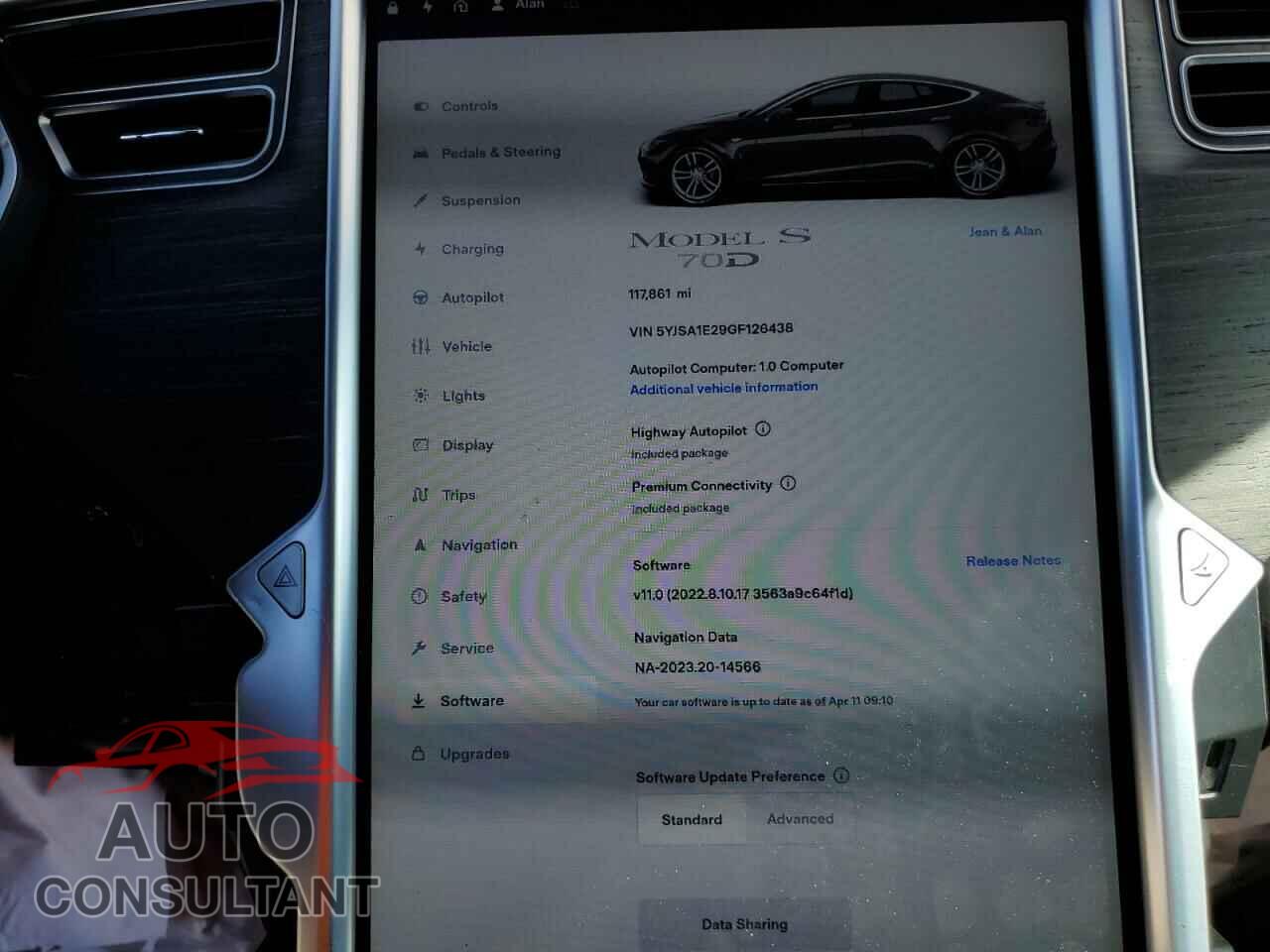 TESLA MODEL S 2016 - 5YJSA1E29GF126438
