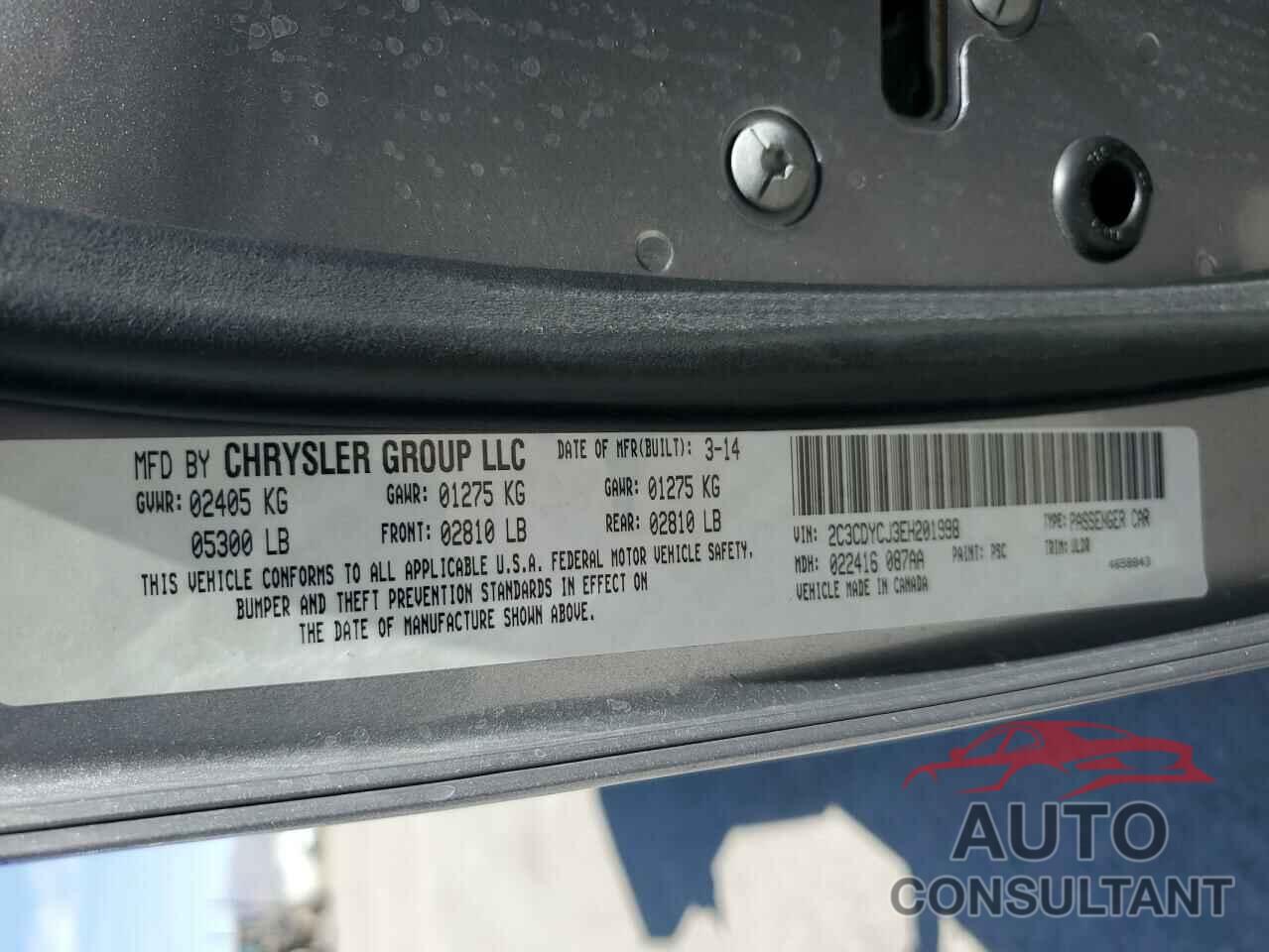 DODGE CHALLENGER 2014 - 2C3CDYCJ3EH201998