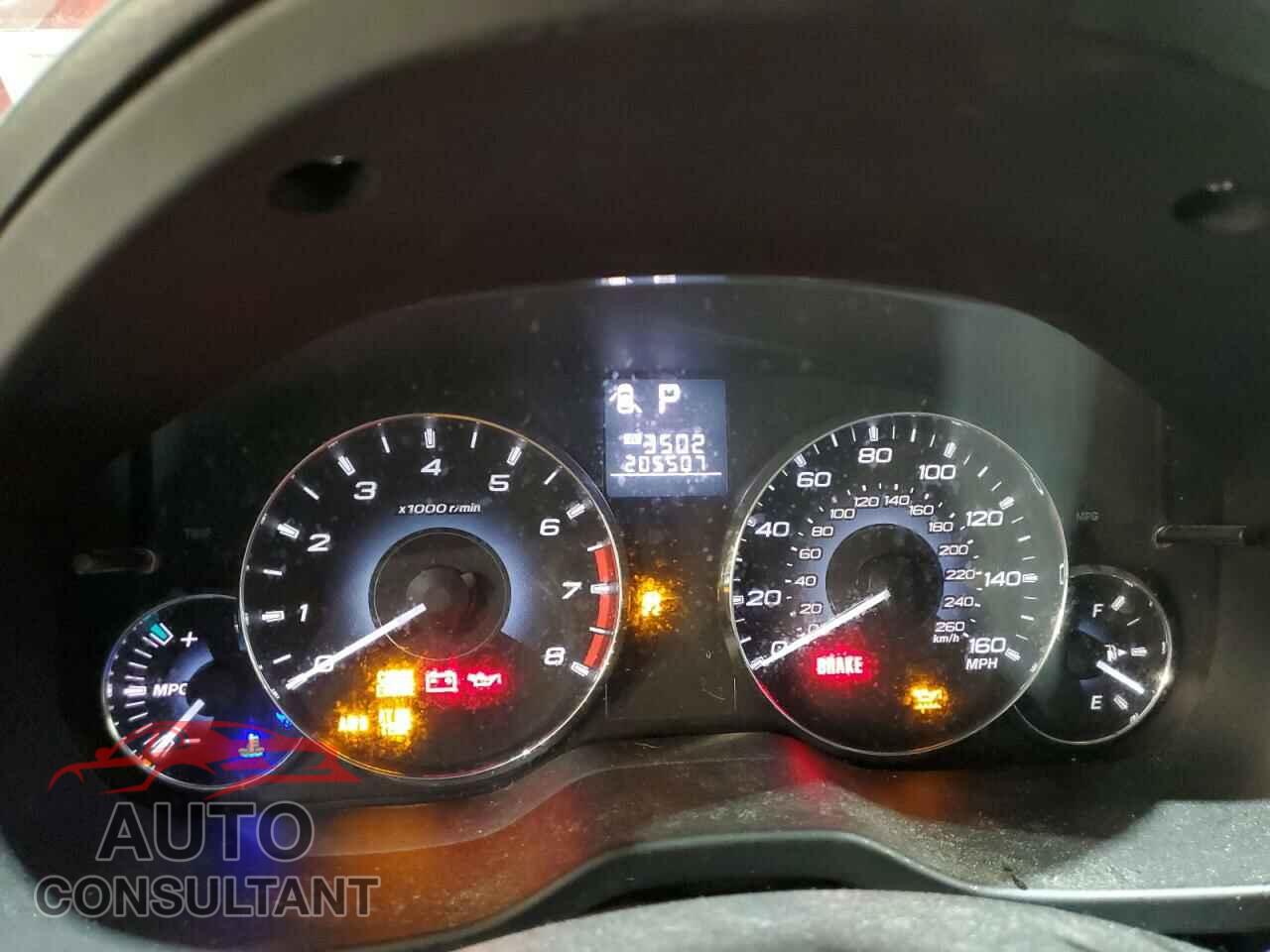 SUBARU OUTBACK 2012 - 4S4BRDJC2C2209680